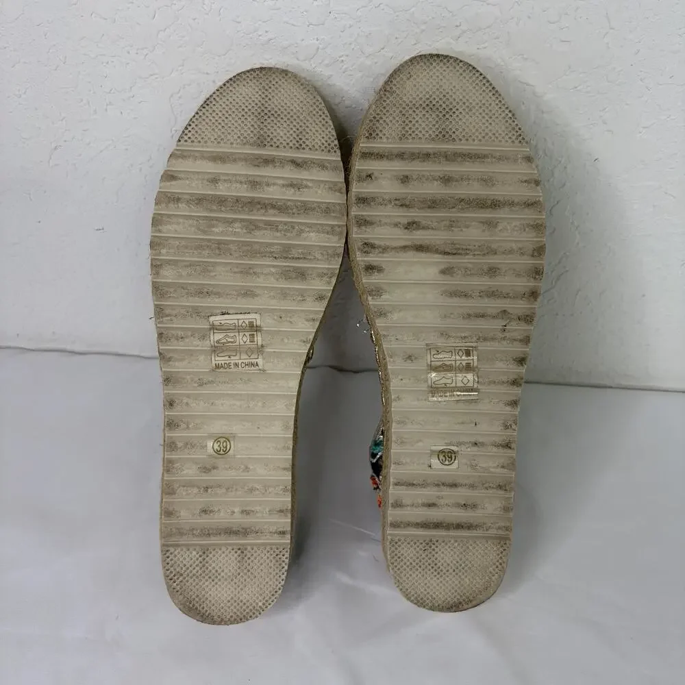 Patrizia By Spring Step Espadrille Shoes Size 39 US 8.5 colorful, bohemian, cool